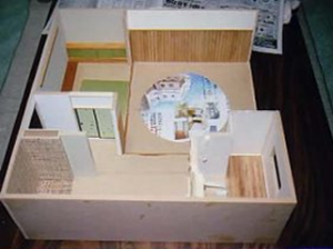 ドールハウス　相撲部屋　製作過程　２００６年の作品